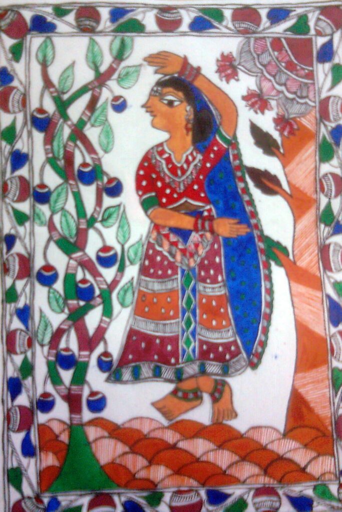 Kamini Kashyap Mithila Painting Of A Dancer MithilanchalGroup