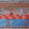 Buy Mithila Painting of Elephants on Bridge