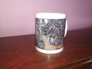 Buy Unique Ceramic Mug with Mithila Painting of Fishes and Tortoise