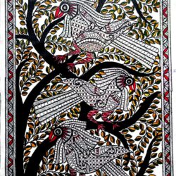 Mithila Painting of Flora and Fauna