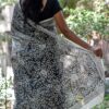 Women's Madhubani Painting Shibori Tie & Dye Linen Saree