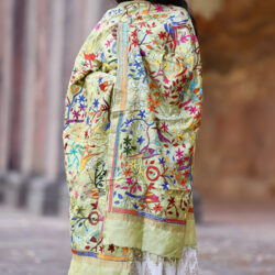 Kantha Stitch Hand Embroidered Tussar Silk Dupatta