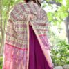 Kantha Stitch Hand Embroidered Tussar Silk Dupatta