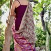 Kantha Stitch Hand Embroidered Tussar Silk Dupatta