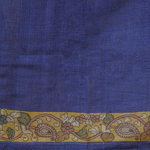 Kalamkari Hand-painted Tussar Silk Saree