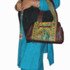 Mithila Painting Dark Brown Hand Bag