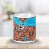 mug with mithila painting of fish