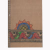 brown notebook with mithila painting