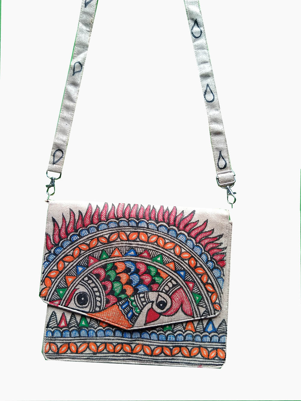 Buy designer sling bags with mithila painting