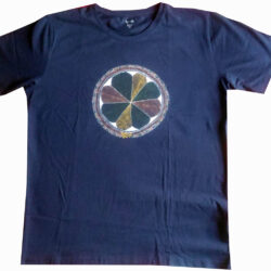 Cotton T-Shirt Hand-Painted with Mithila Painting