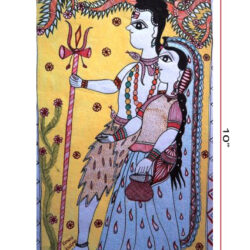 Mithila Painting of Shiva and Gauri