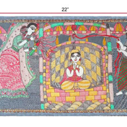 Mithila Painting of Episode Related to King Shiv Singh and Tughlaq Subedar