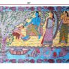 Mithila Painting of Meeting of Rama with Kevat
