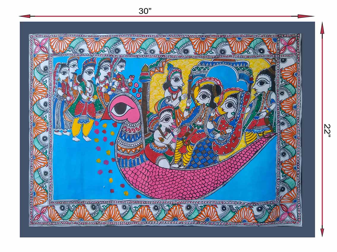 mithila painting of hanuman mundrika